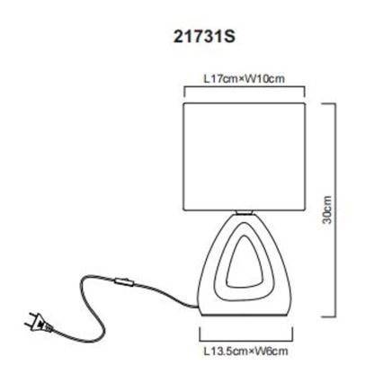 Globo - Stolna lampa 1xE14/40W/230V crna