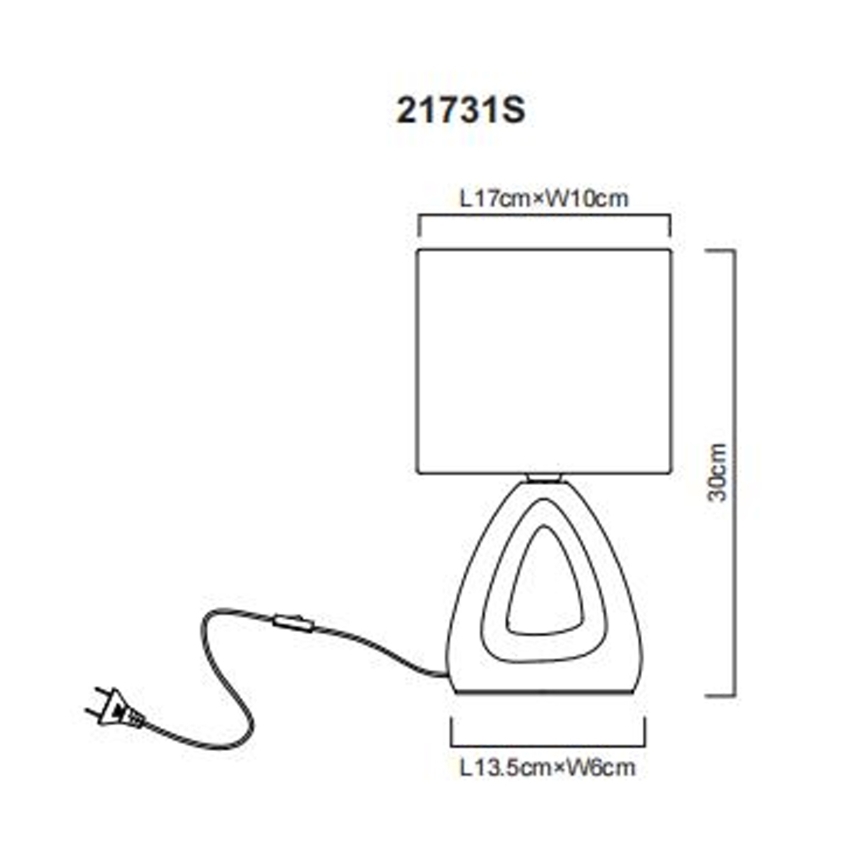 Globo - Stolna lampa 1xE14/40W/230V crna