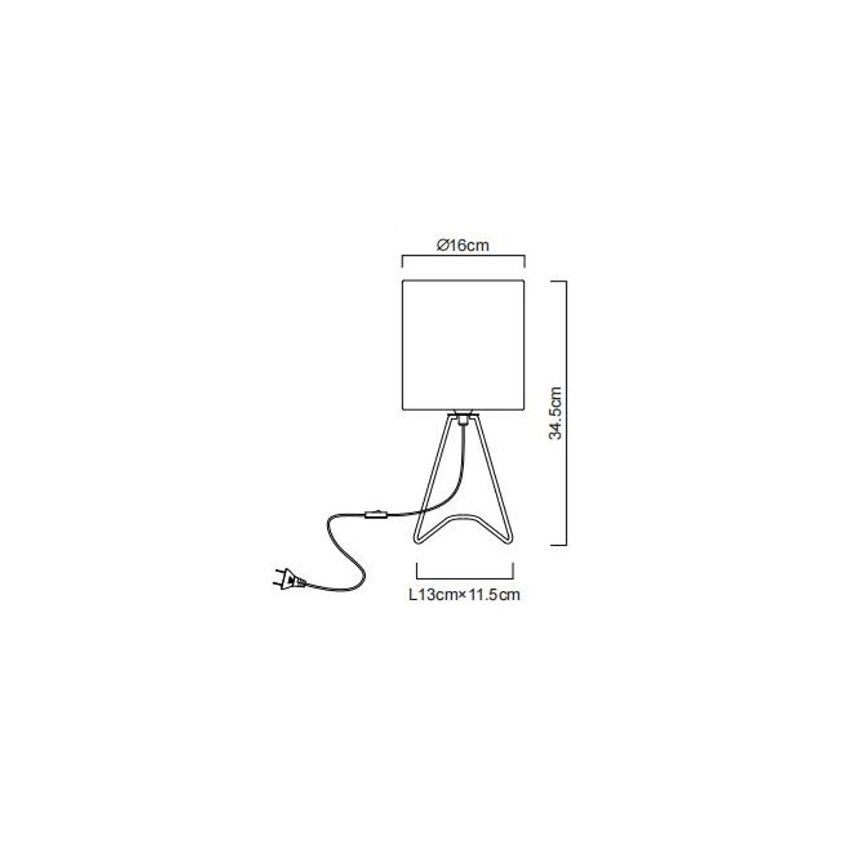 Globo - Stolna lampa 1xE14/40W/230V siva