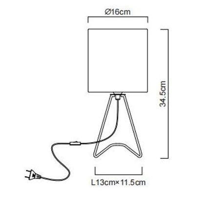 Globo - Stolna lampa 1xE14/40W/230V crna