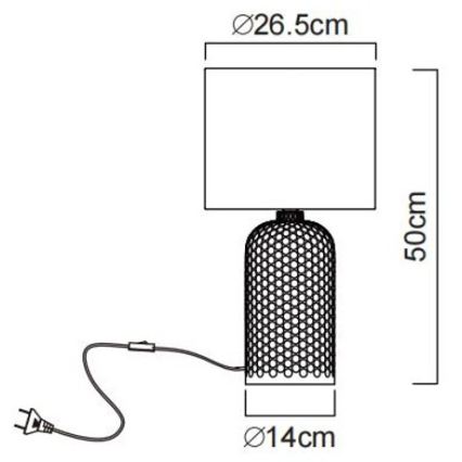 Globo - Stolna lampa 1xE27/60W/230V zelena