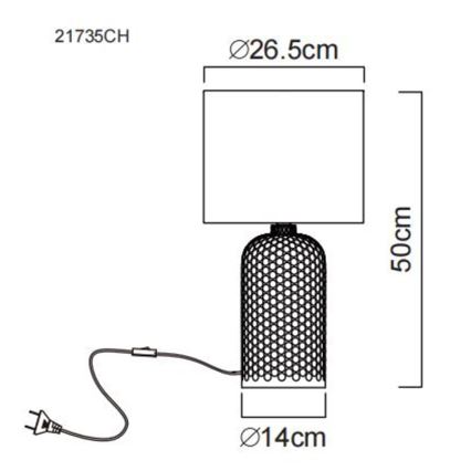 Globo - Stolna lampa 1xE27/60W/230V bež