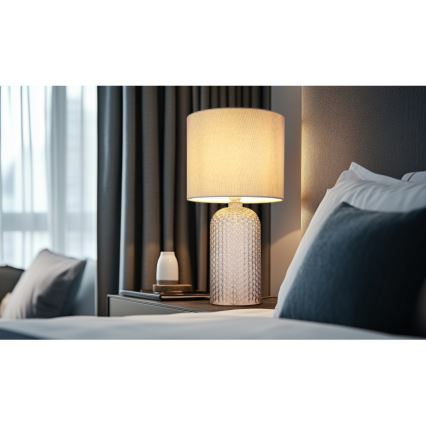 Globo - Stolna lampa 1xE27/60W/230V siva