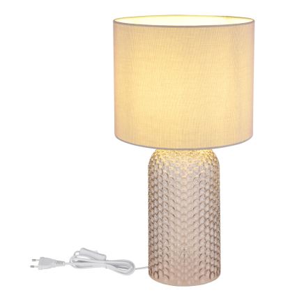 Globo - Stolna lampa 1xE27/60W/230V siva