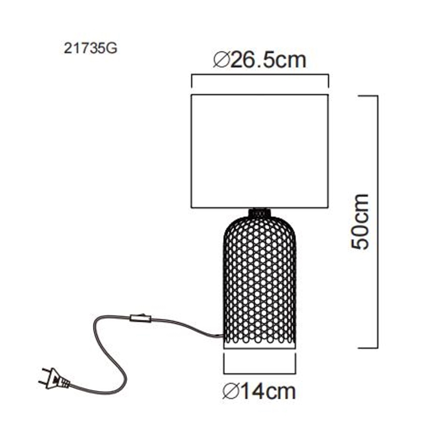 Globo - Stolna lampa 1xE27/60W/230V siva