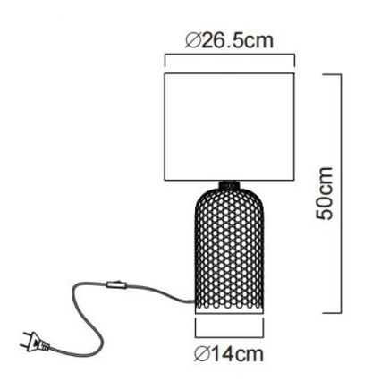 Globo - Crvena stolna lampa 1xE27/60W/230V