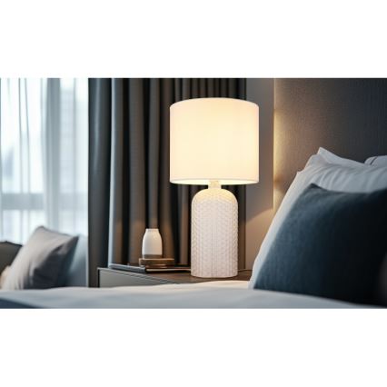 Globo - Stolna lampa 1xE27/60W/230V bijela