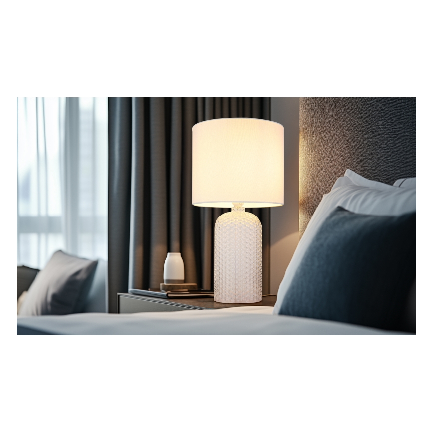 Globo - Stolna lampa 1xE27/60W/230V bijela