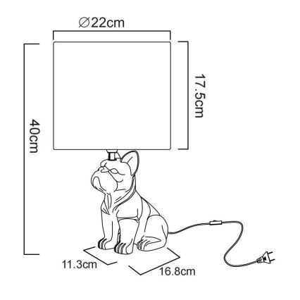 Globo - Stolna lampa 1xE27/60W/230V