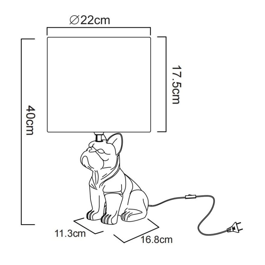 Globo - Stolna lampa 1xE27/60W/230V