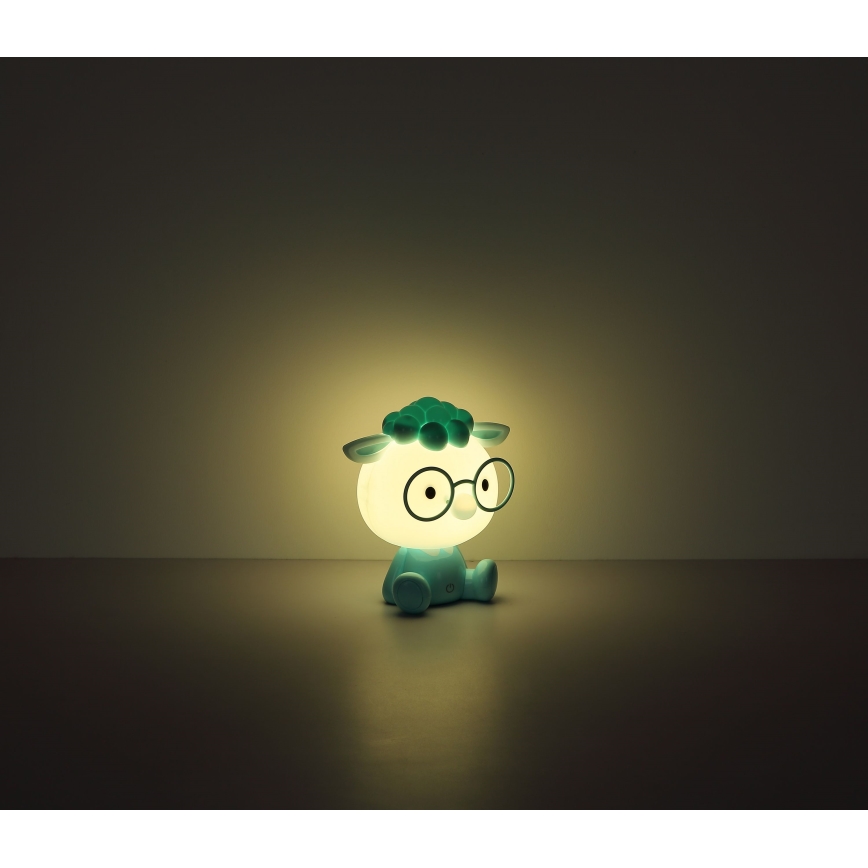 Globo - LED Prigušiva punjiva dječja noćna lampica LED/1W/5V 500 mAh plava