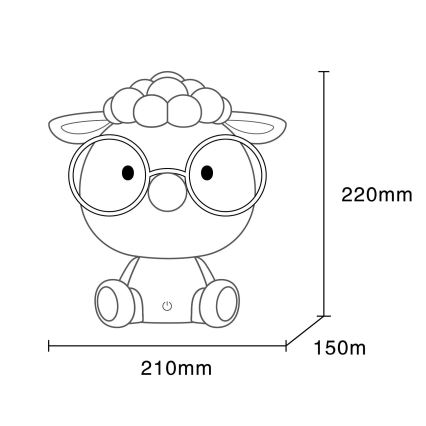 Globo - LED Prigušiva punjiva dječja noćna lampica LED/1W/5V 500 mAh plava