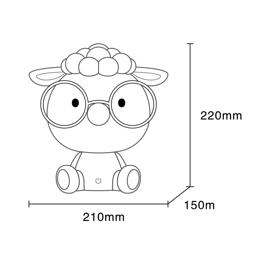 Globo - LED Prigušiva punjiva dječja noćna lampica LED/1W/5V 500 mAh ružičasta
