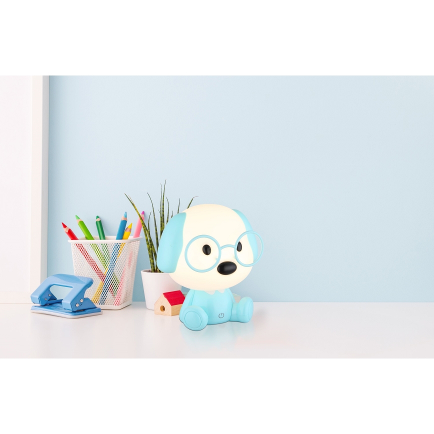 Globo - LED Prigušiva punjiva dječja noćna lampica LED/1W/5V 500 mAh plava