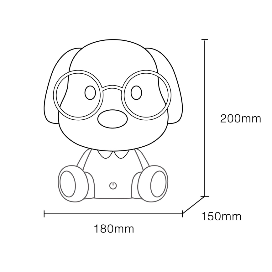 Globo - LED Prigušiva punjiva dječja noćna lampica LED/1W/5V 500 mAh plava