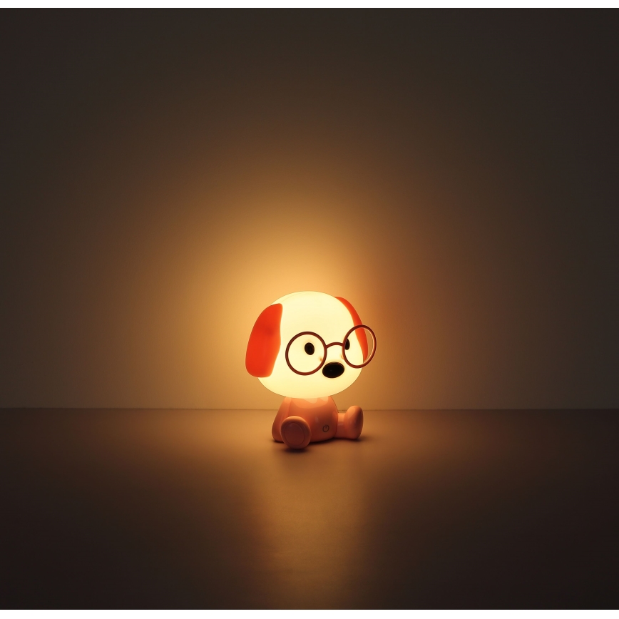 Globo - LED punjiva dječja noćna lampa s mogućnošću prigušivanja svjetla LED/1W/5V 500 mAh ružičasta