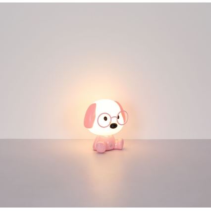 Globo - LED punjiva dječja noćna lampa s mogućnošću prigušivanja svjetla LED/1W/5V 500 mAh ružičasta