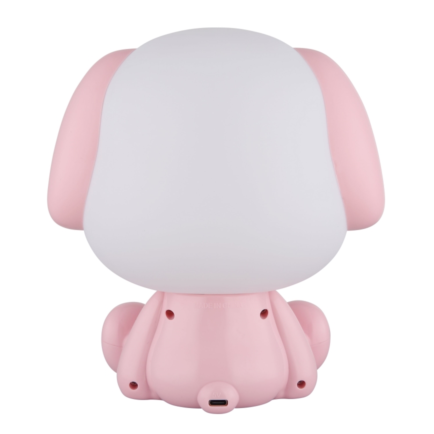 Globo - LED punjiva dječja noćna lampa s mogućnošću prigušivanja svjetla LED/1W/5V 500 mAh ružičasta
