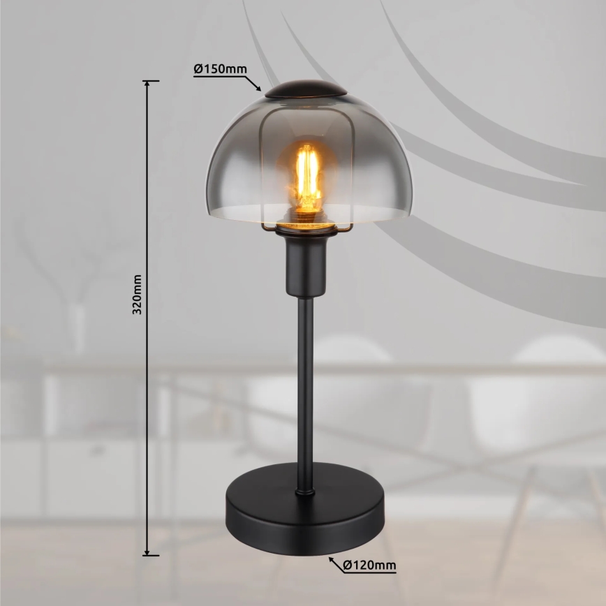 Globo - Stolna dodirna lampa 1xE14/25W/230V crna