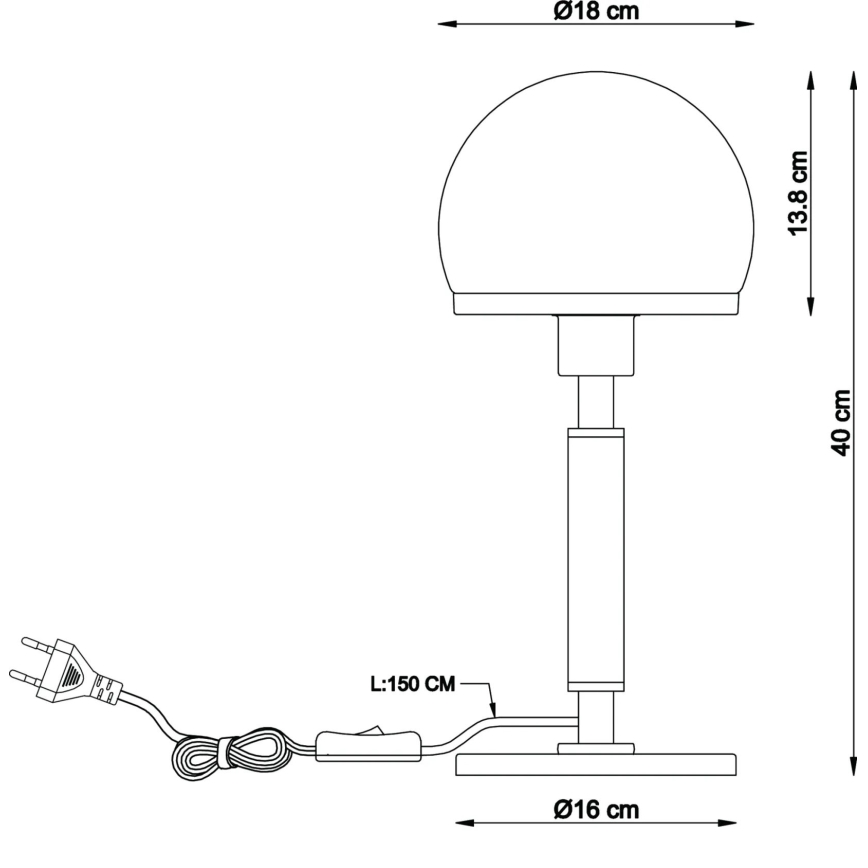 Globo - Stolna lampa 1xE27/40W/230V zlatna