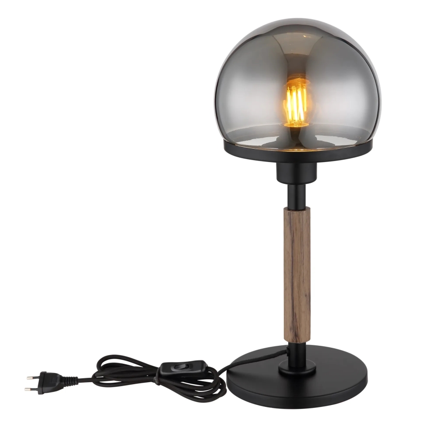 Globo - Stolna lampa 1xE27/40W/230V crna/smeđa