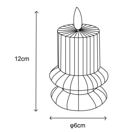 Globo - SET 2x LED Svijeća LED/0,06W/3V 1xCR2032 210 mAh
