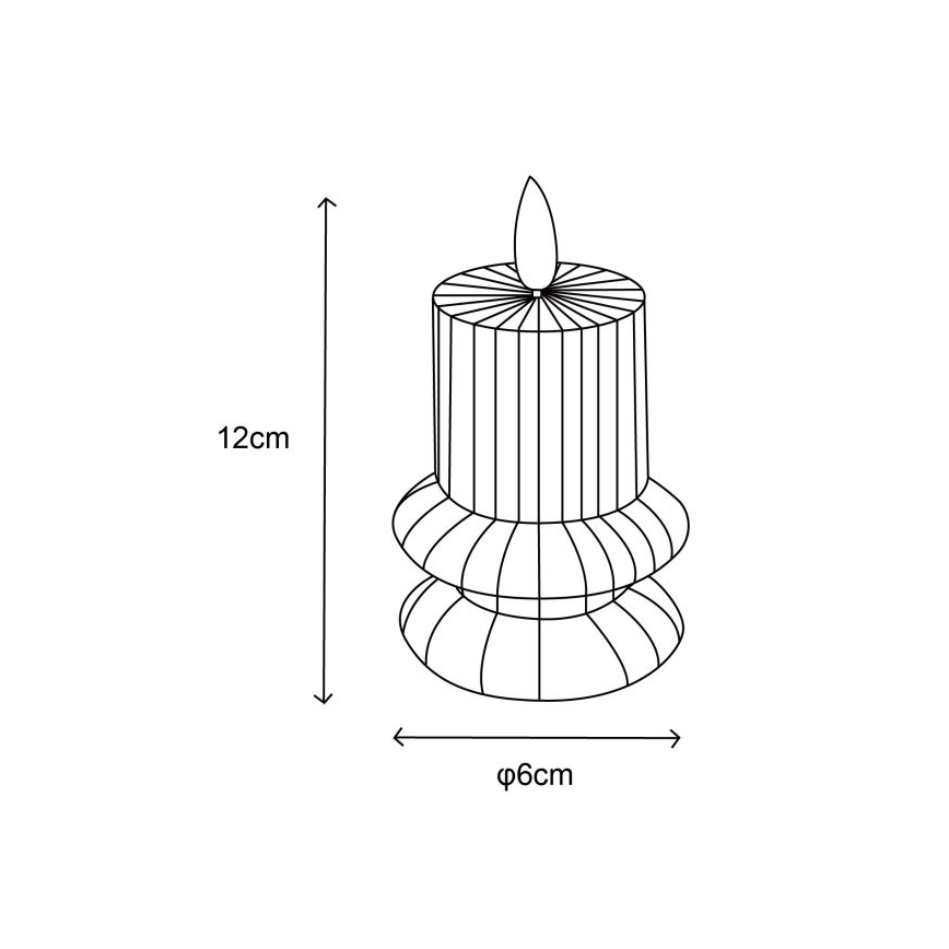 Globo - SET 2x LED Svijeća LED/0,06W/3V 1xCR2032 210 mAh