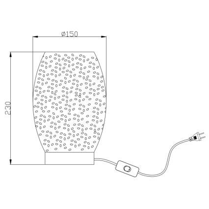 Globo 24002S - Stolna lampa NARRI 1xE27/40W/230V