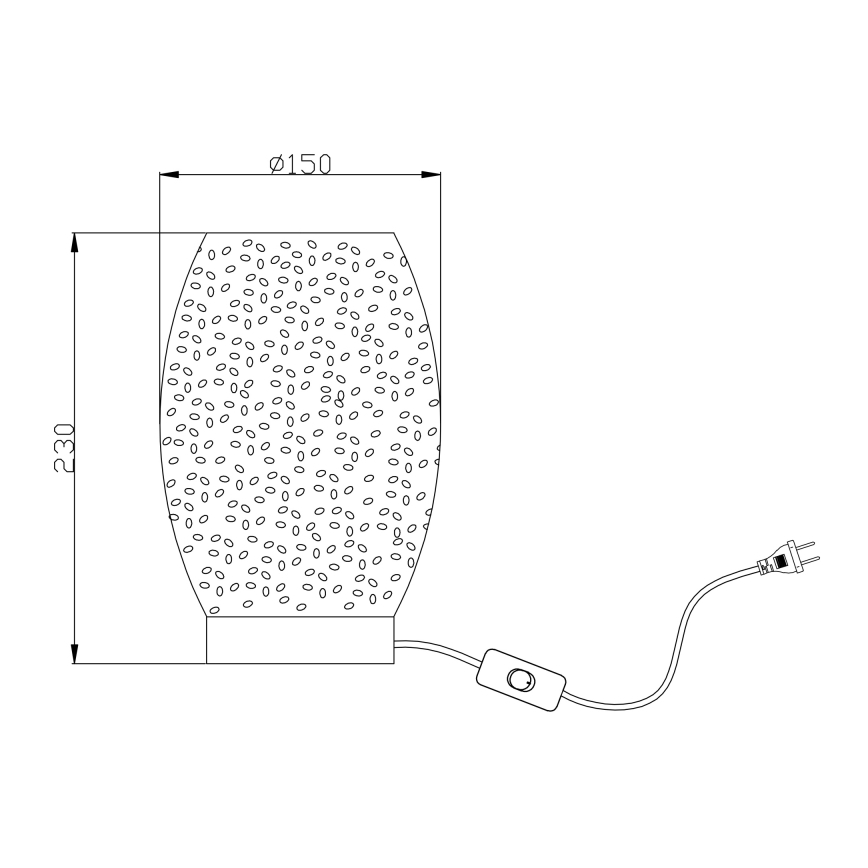 Globo 24002S - Stolna lampa NARRI 1xE27/40W/230V