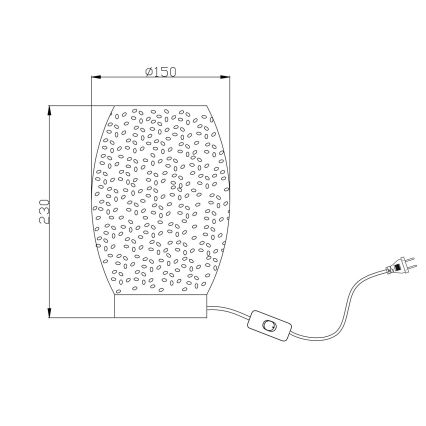 Globo - Stolna lampa 1xE27/40W/230V