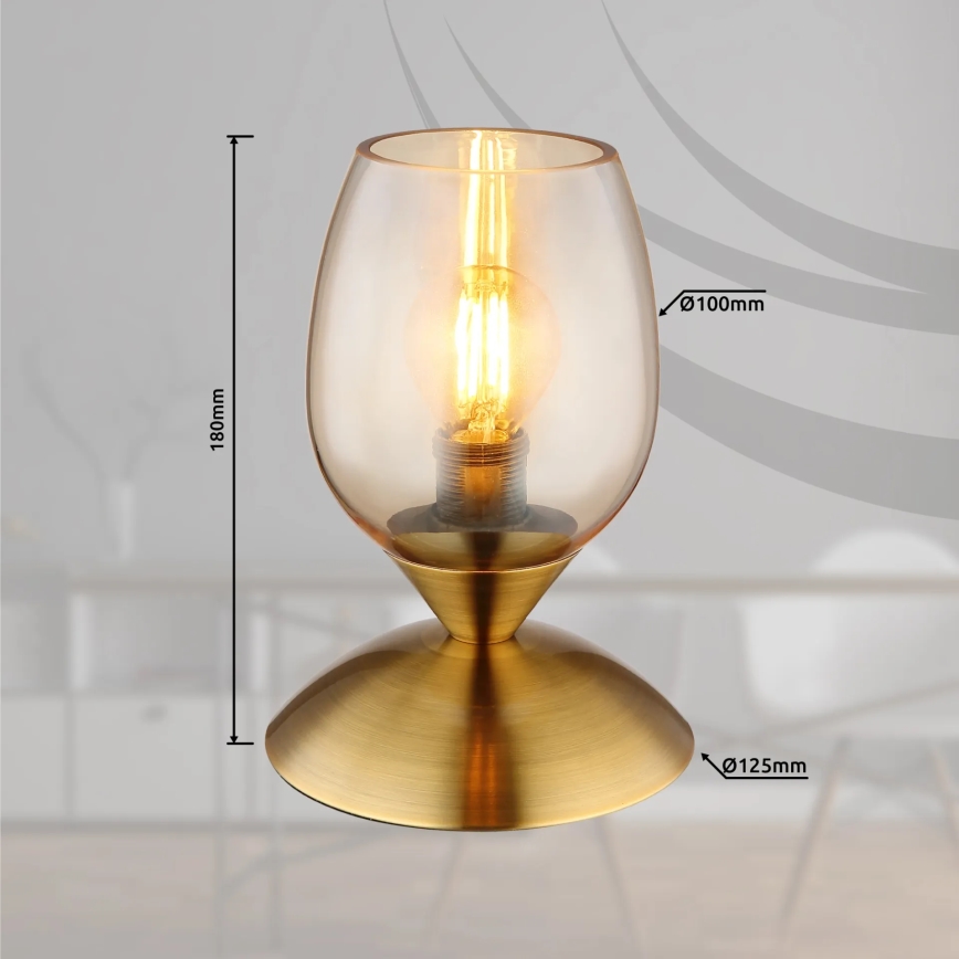 Globo - Stolna dodirna lampa 1xE14/25W/230V mesing