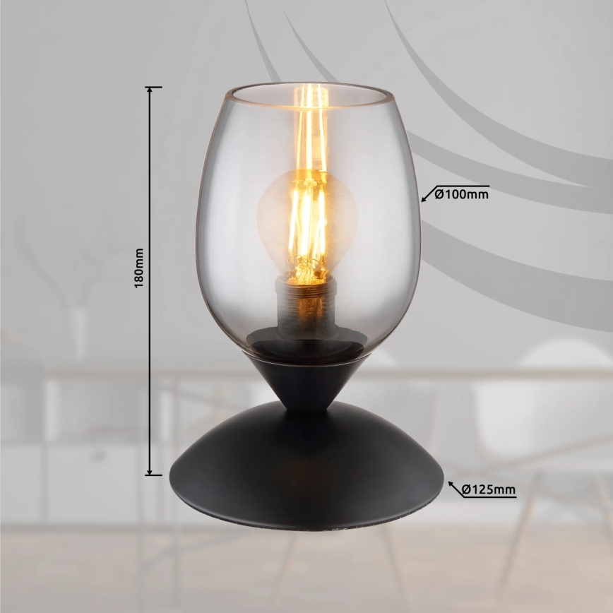 Globo - Stolna dodirna lampa 1xE14/25W/230V crna