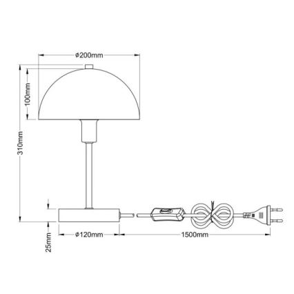 Globo - Stolna lampa 1xE14/40W/230V crna