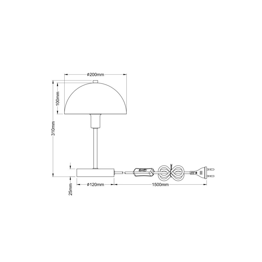 Globo - Stolna lampa 1xE14/40W/230V crna