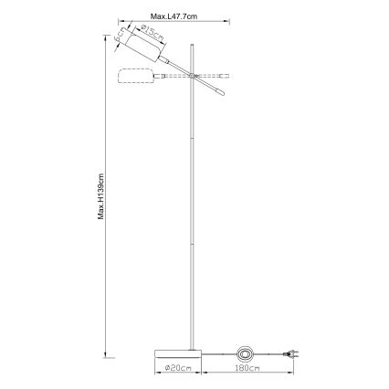 Globo - Podna lampa 1xE14/25W/230V