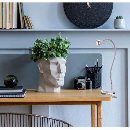 Globo - fleksibilna LED lampica s kopčom LED/3W/230V matni krom