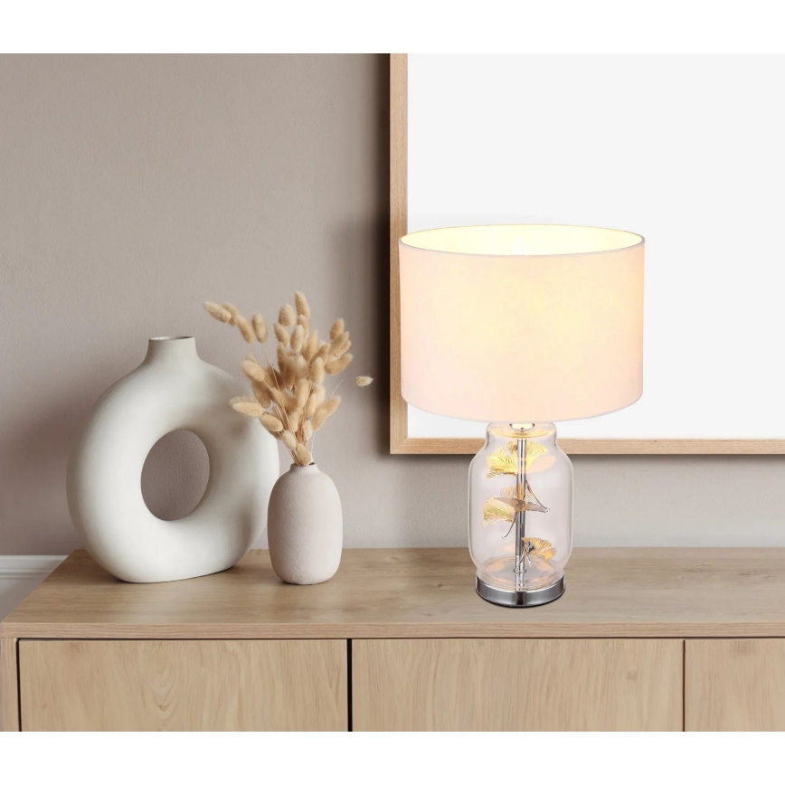 Globo - Stolna lampa 1xE27/40W/230V bijela