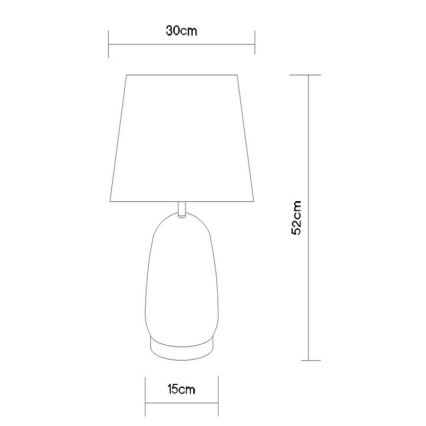 Globo - Stolna lampa 1xE27/40W/230V crna/smeđa
