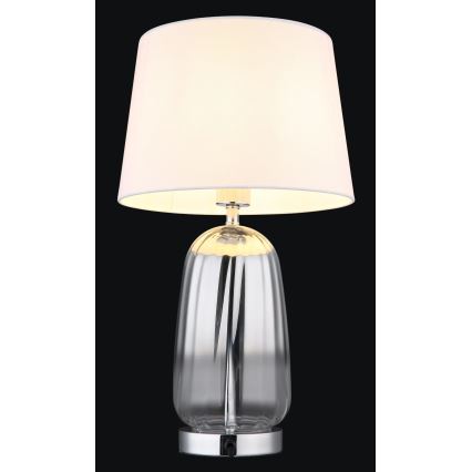 Globo - Stolna lampa 1xE27/40W/230V bijela/srebrna