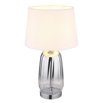 Globo - Stolna lampa 1xE27/40W/230V bijela/srebrna