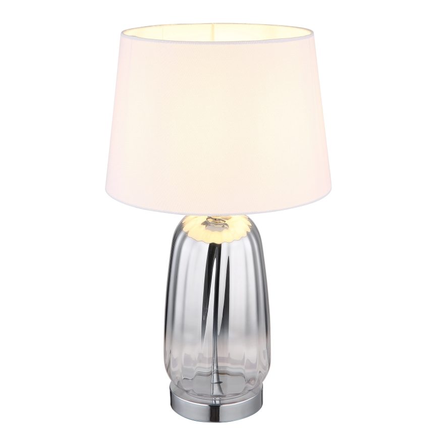 Globo - Stolna lampa 1xE27/40W/230V bijela/srebrna