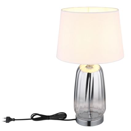 Globo - Stolna lampa 1xE27/40W/230V bijela/srebrna