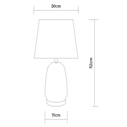 Globo - Stolna lampa 1xE27/40W/230V bijela/srebrna