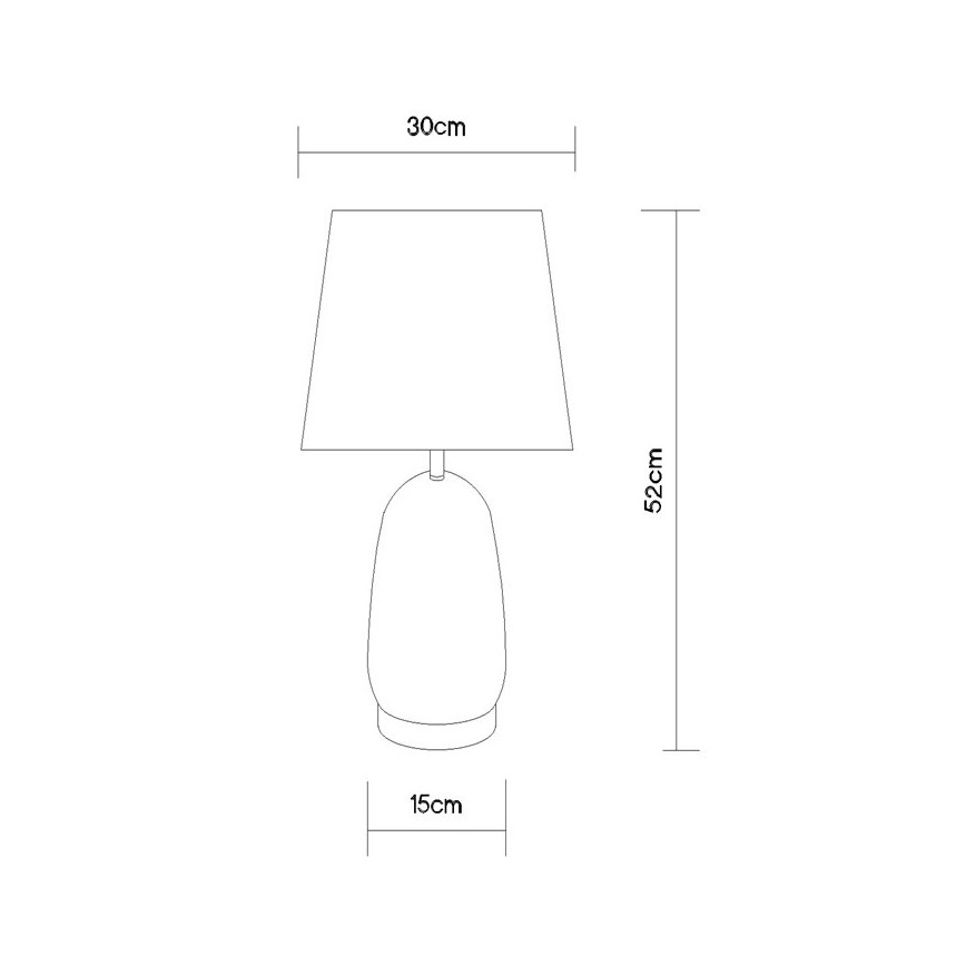 Globo - Stolna lampa 1xE27/40W/230V bijela/srebrna