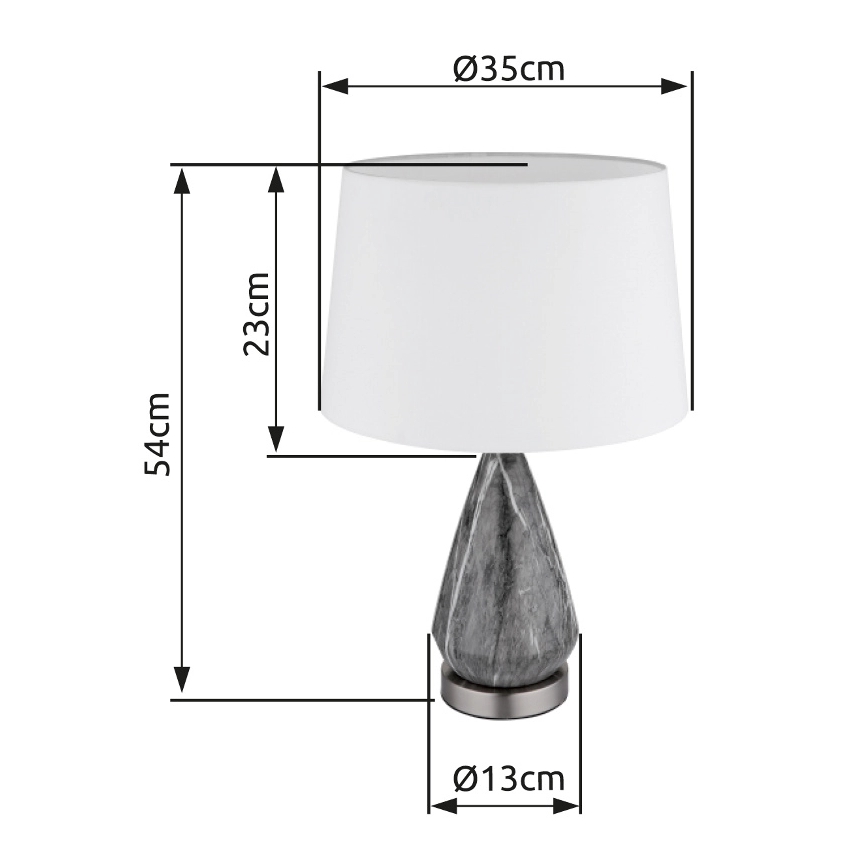 Globo - Stolna lampa 1xE27/40W/230V bijela