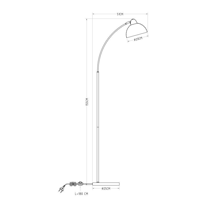Globo - Stajaća lampa 1xE27/40W/230V