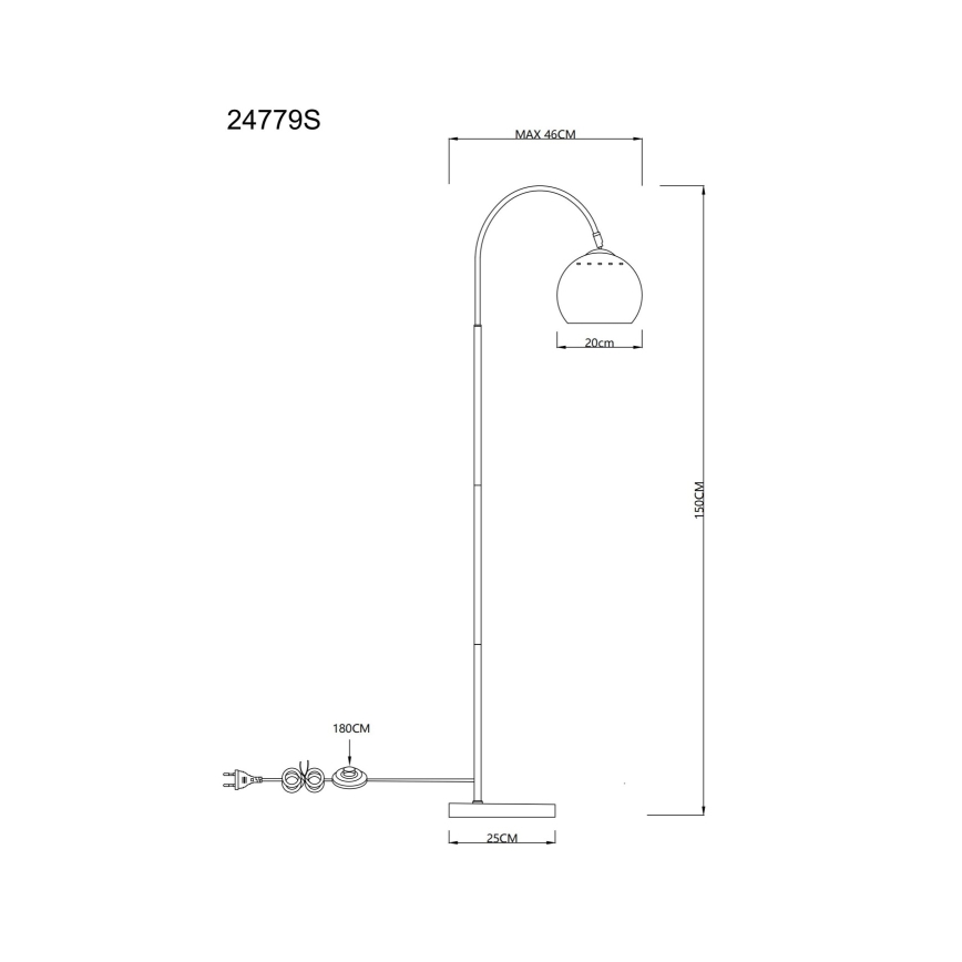 Globo - Podna lampa 1xE27/60W/230V bež