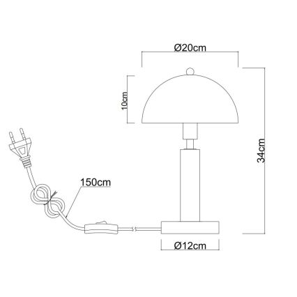Globo - Stolna svjetiljka 1xE14/40W/230V crna