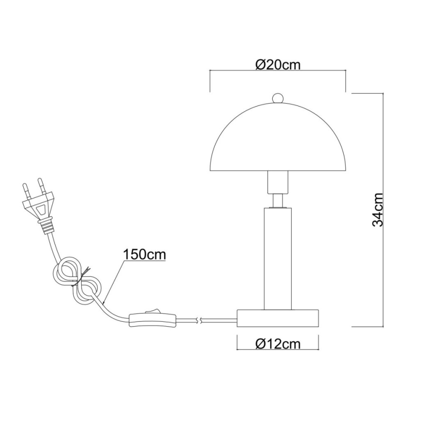 Globo - Stolna lampa 1xE14/40W/230V bijela