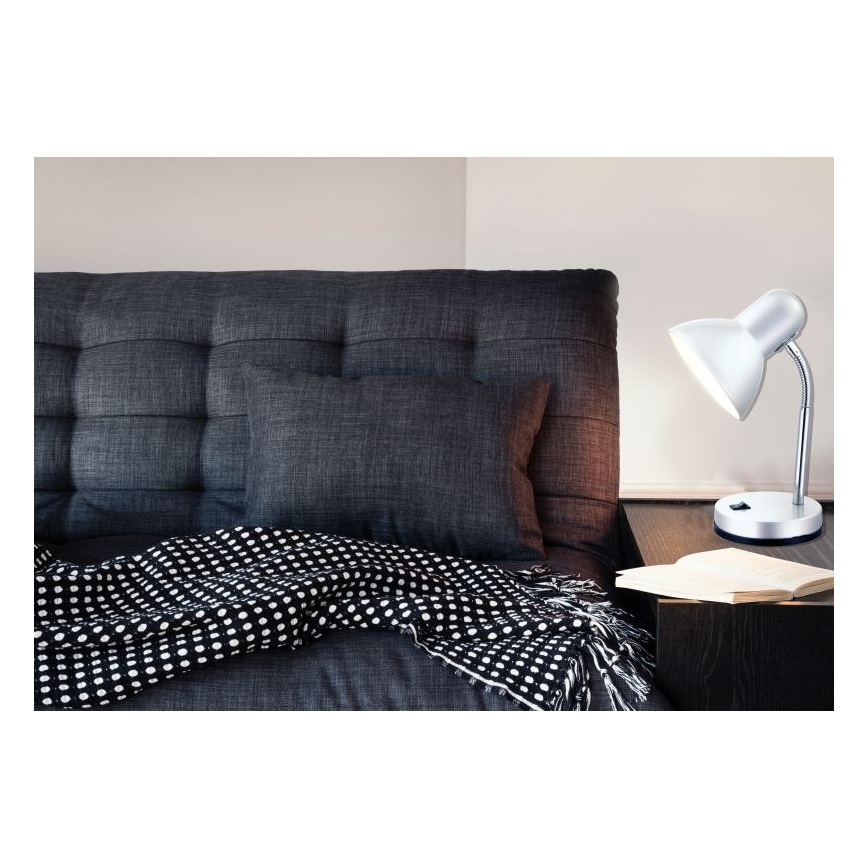 Globo - Stolna lampa 1xE27/40W/230V srebrna